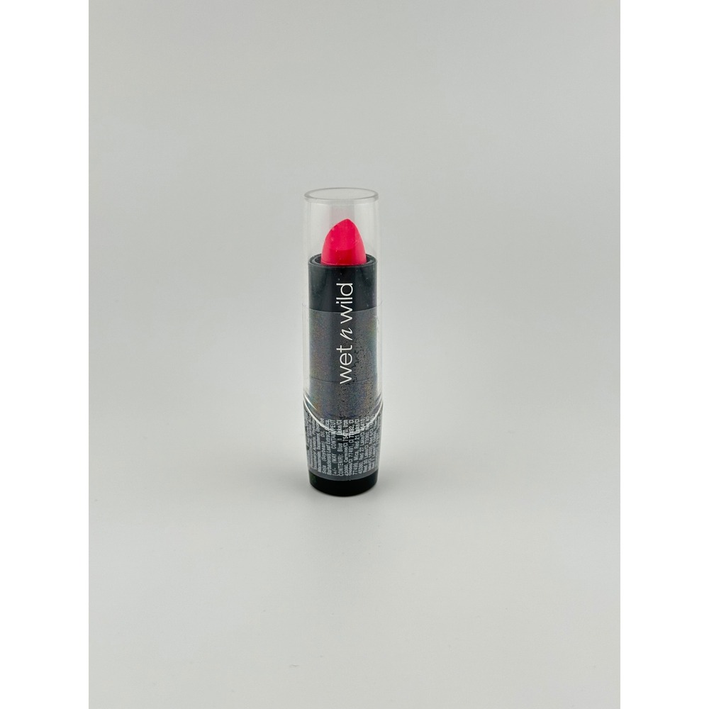 Wet n Wild Lipstick 0.13oz 517C 15 Minutes Aflame Pink New Silk Finish